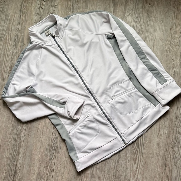 ALO coolfit yoga athletic womens jacket white full zip size XXL - Picture 8 of 8